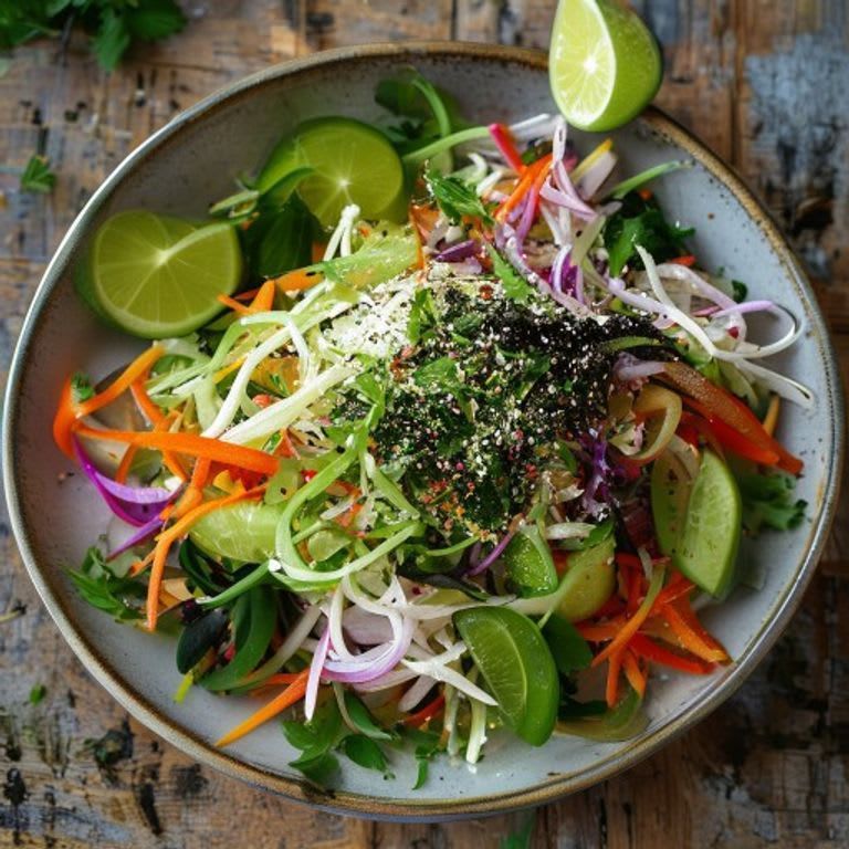 Ensalada de jícama y zanahoria rallada con limón