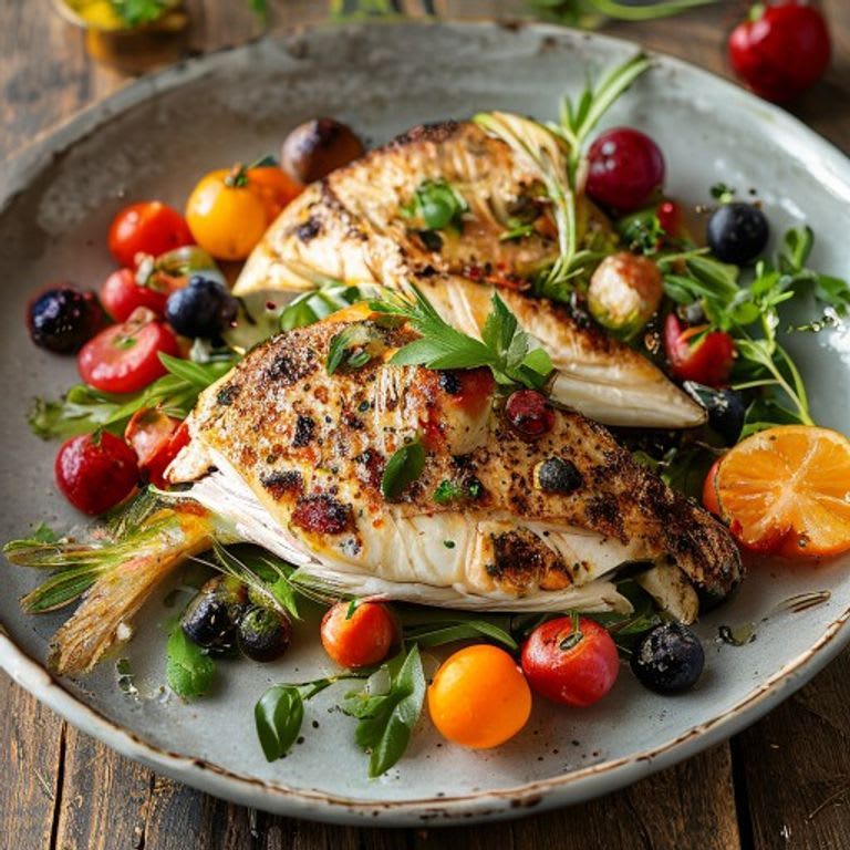 Filete de Tilapia Empapelado con Verduras de Temporada