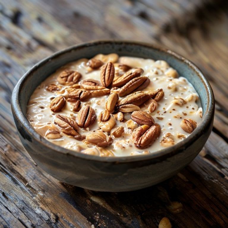 Avena caliente con canela y nueces