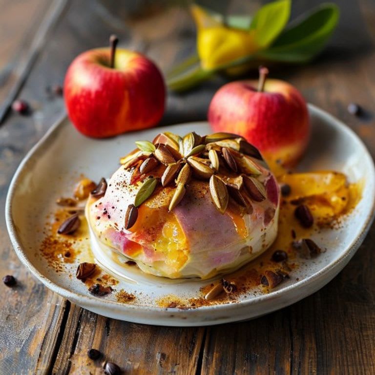 Manzana horneada con canela y clavo