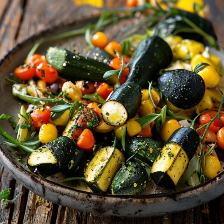 Calabacitas Tatemadas con Elote y Epazote