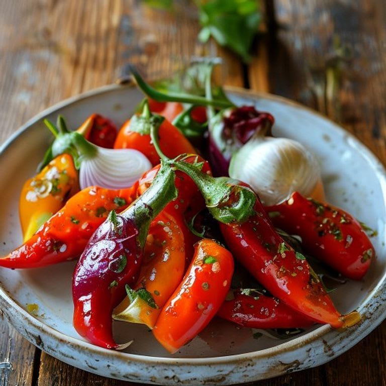 Chiles Toreados Saludables con Cebolla Blanca