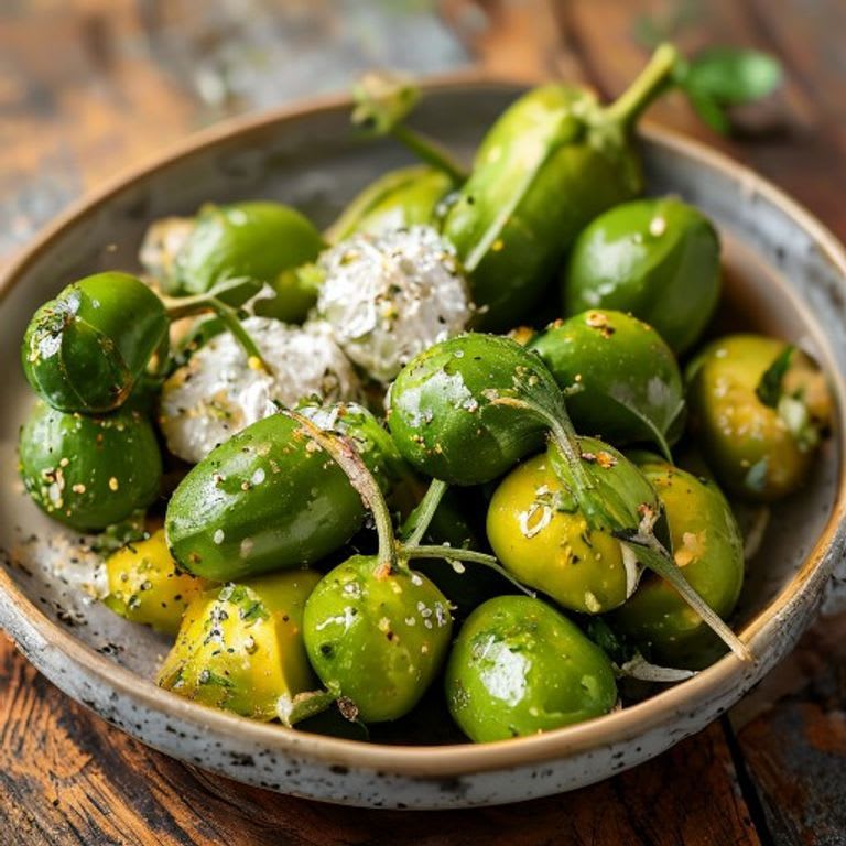 Tomatillos asados con ajo