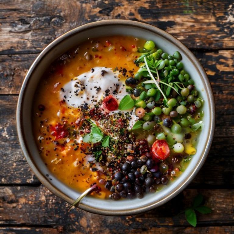 Minestrone de Leguminosas Mixtas y Verduras de Temporada