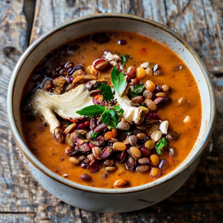 Sopa de lenteja roja con jengibre y cúrcuma