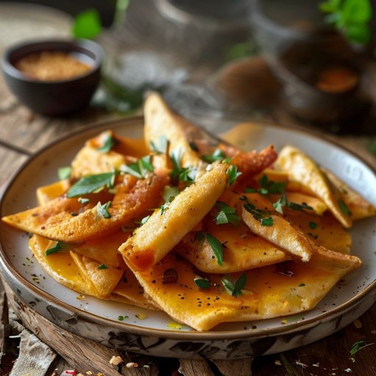Totopos de tortilla de maíz horneados sin aceite