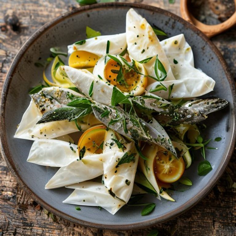 Pescado Blanco Empapelado con Epazote y Calabacitas