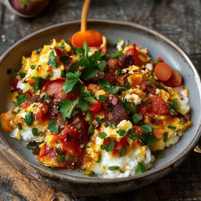 Huevos a la Mexicana Cocinados con Agua (Sin Aceite)