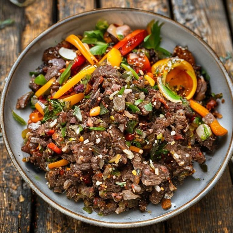 Picadillo de Res Magro con Muchas Verduras