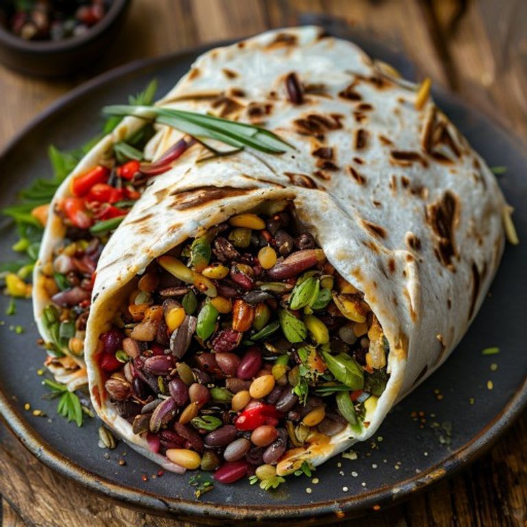 Burrito Integral de Frijol Negro y Verduras