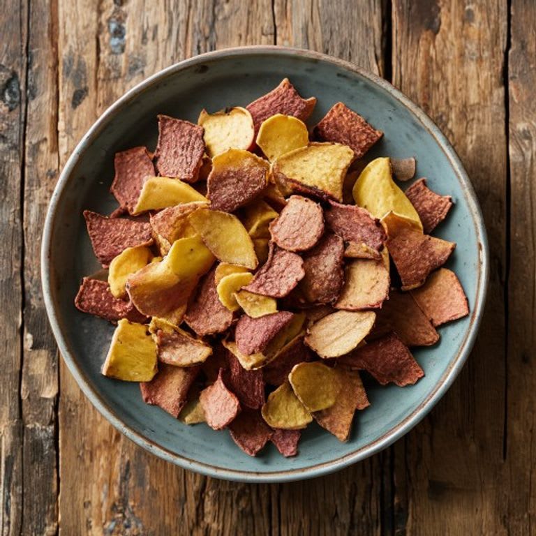 Chips de manzana deshidratadas con canela