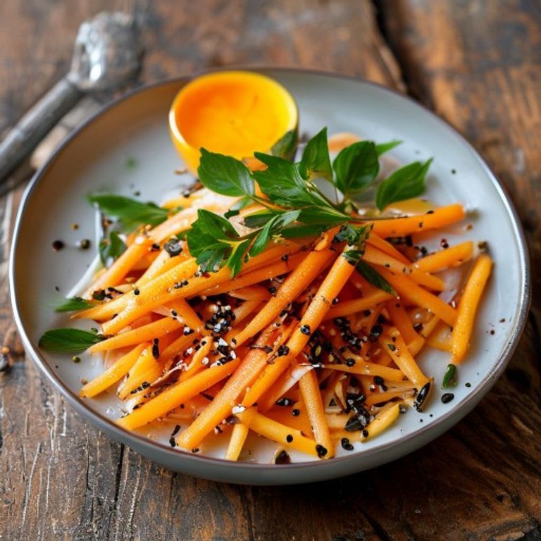 Zanahorias ralladas con jugo de naranja y chía