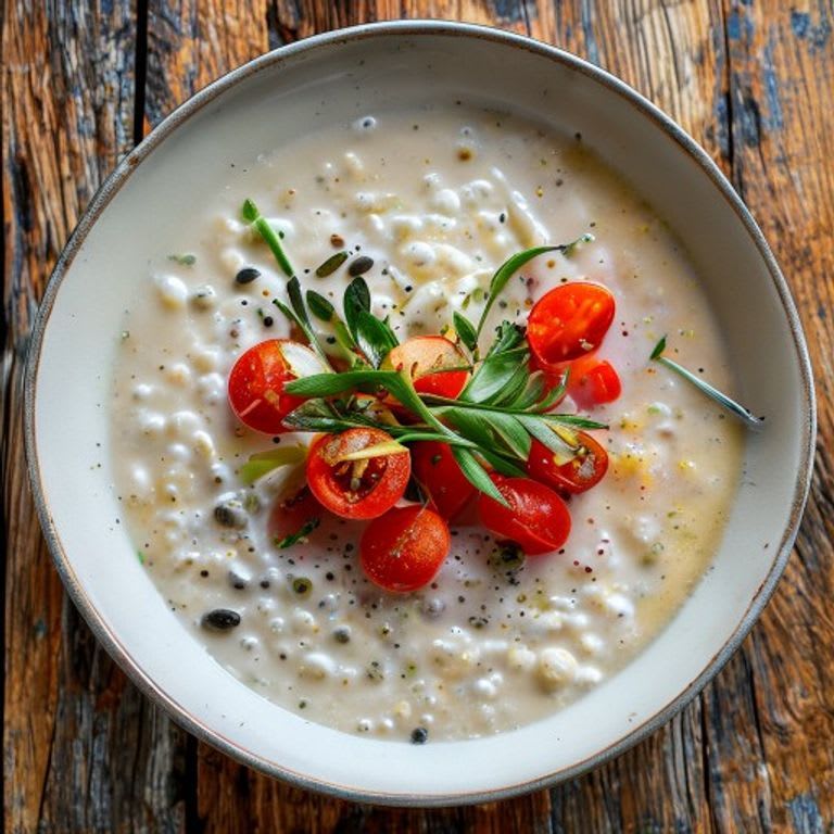 Sopa de alubias con acelgas y tomate rojo
