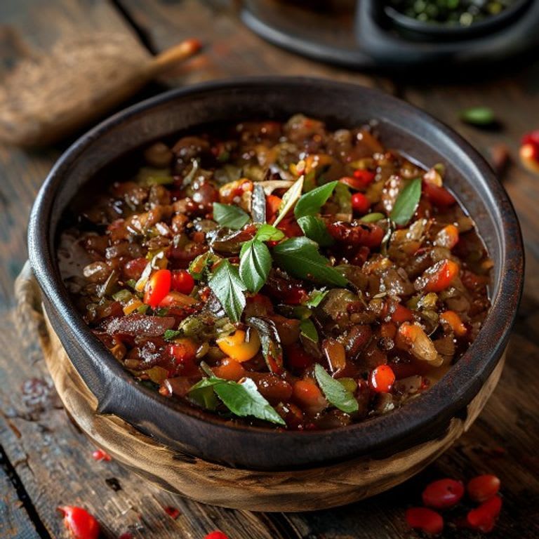 Frijoles con chile de árbol asado al comal