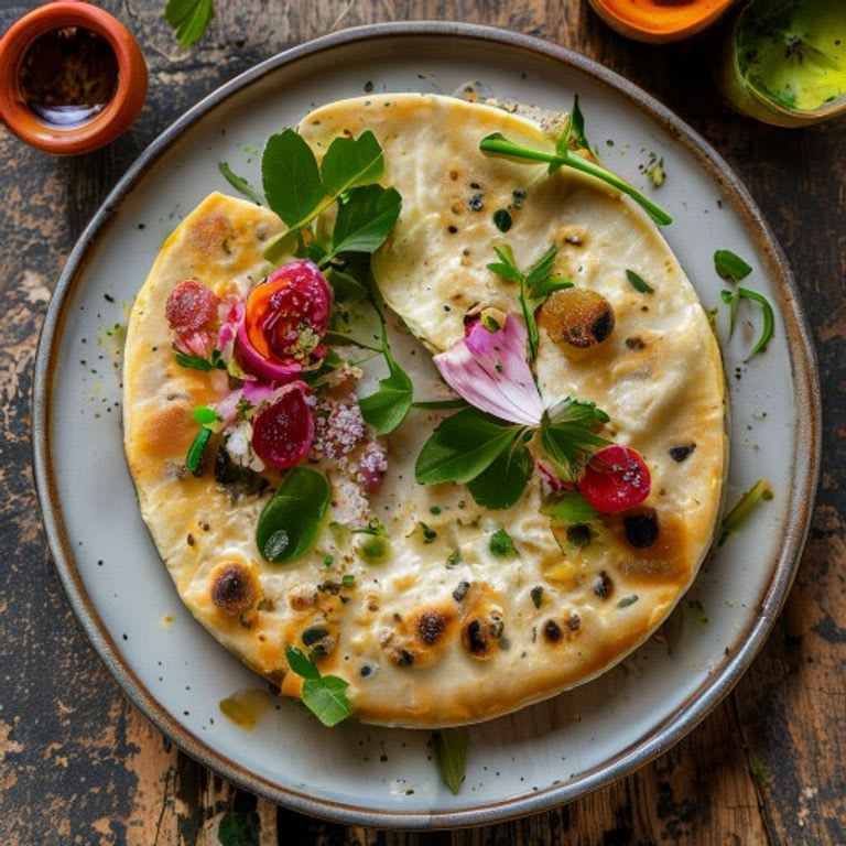 Quesadilla de flor de calabaza y queso panela