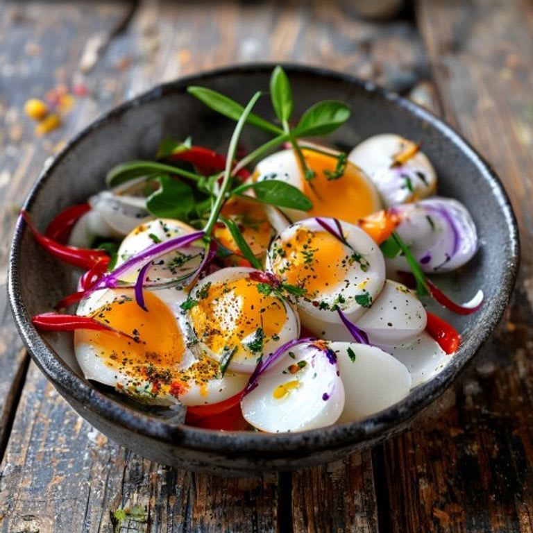 Huevos con Rajas de Poblano y Cebolla Blanca