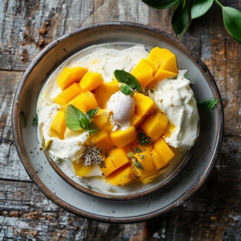 Helado de Mango y Yogur Griego Sin Azúcar