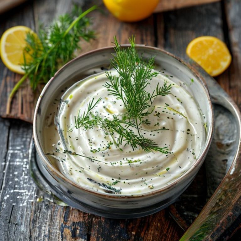 Aderezo de Yogur Griego con Eneldo Fresco y Limón