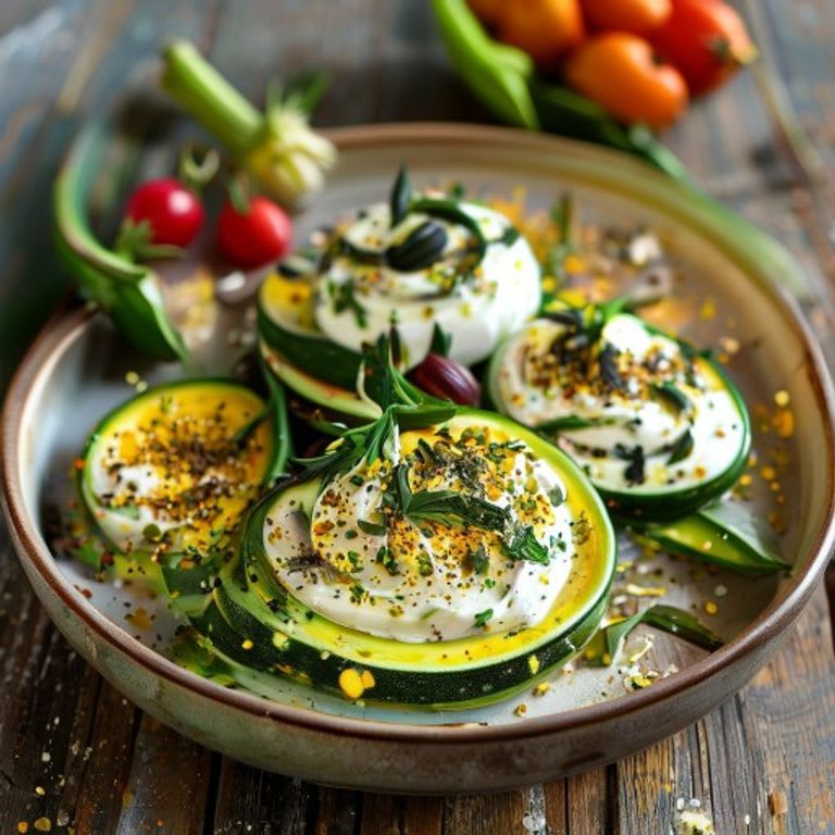 Calabacitas con crema de semilla de girasol y elote