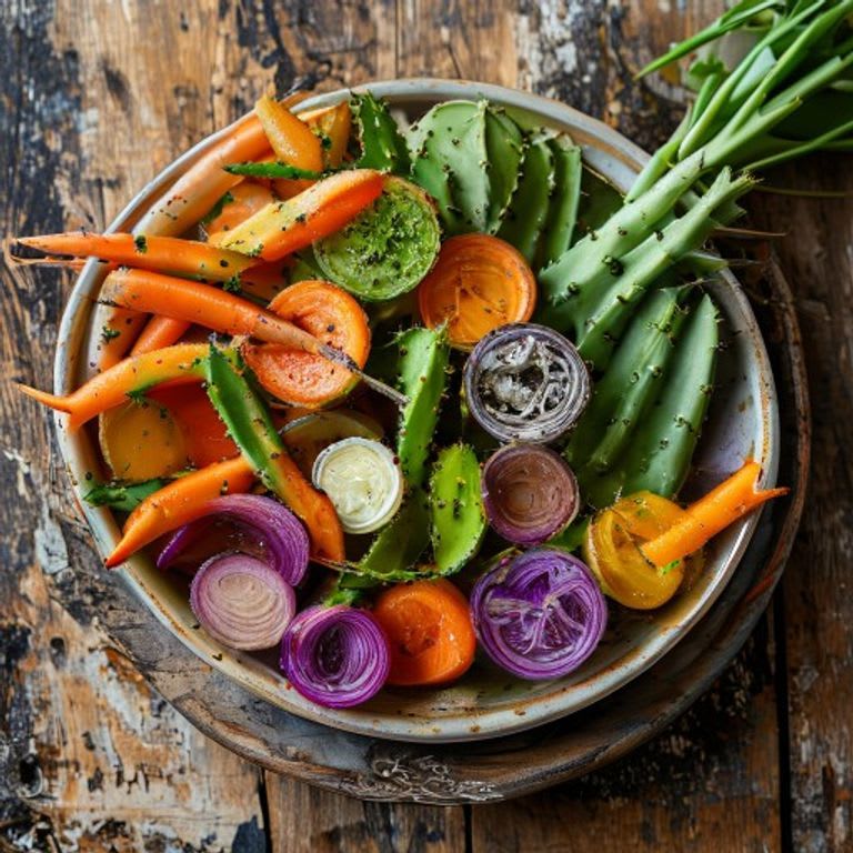 Nopales en Escabeche Casero con Zanahoria y Cebolla