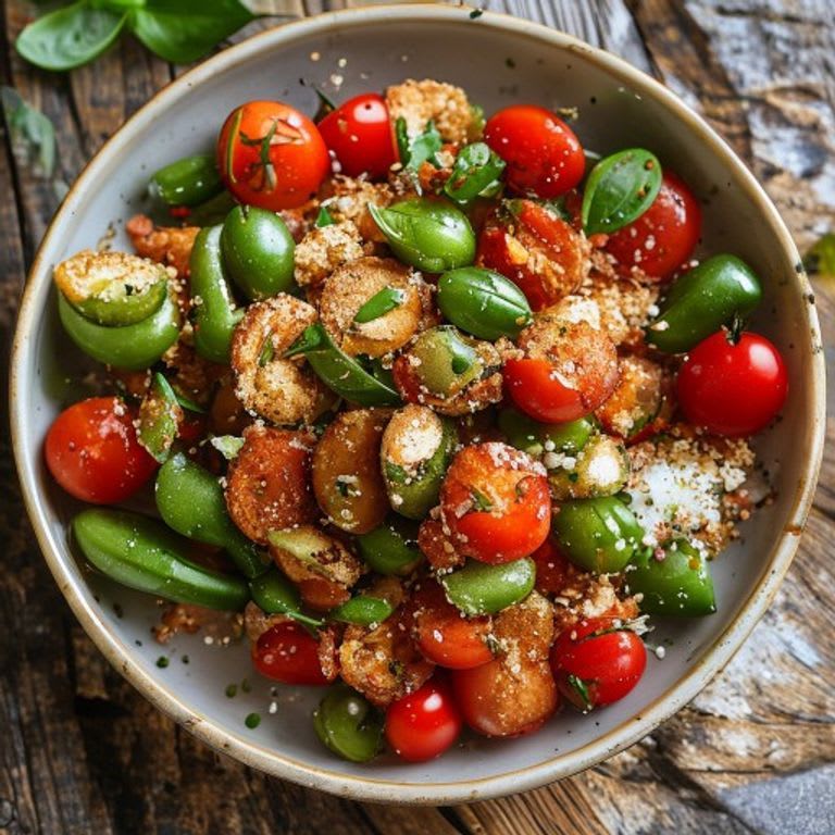 Tomates Verdes Fritos en Aire con Costra de Avena