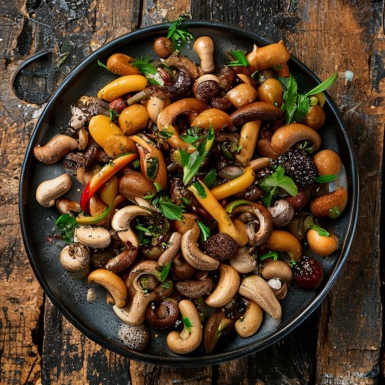 Frijoles charros saludables con champiñones y chile