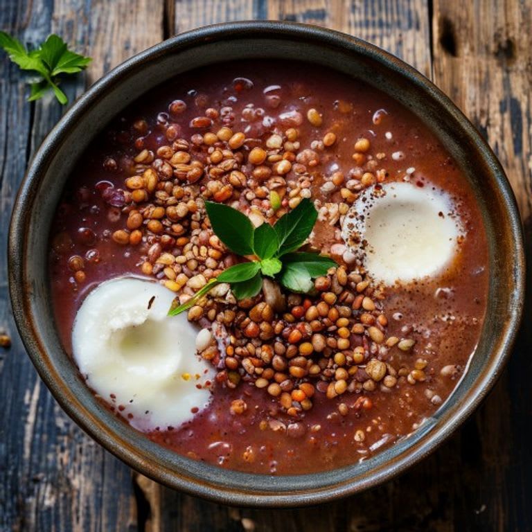 Sopa de lenteja roja con jengibre y coco