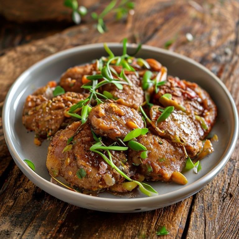 Tortitas de haba seca con salsa de morita