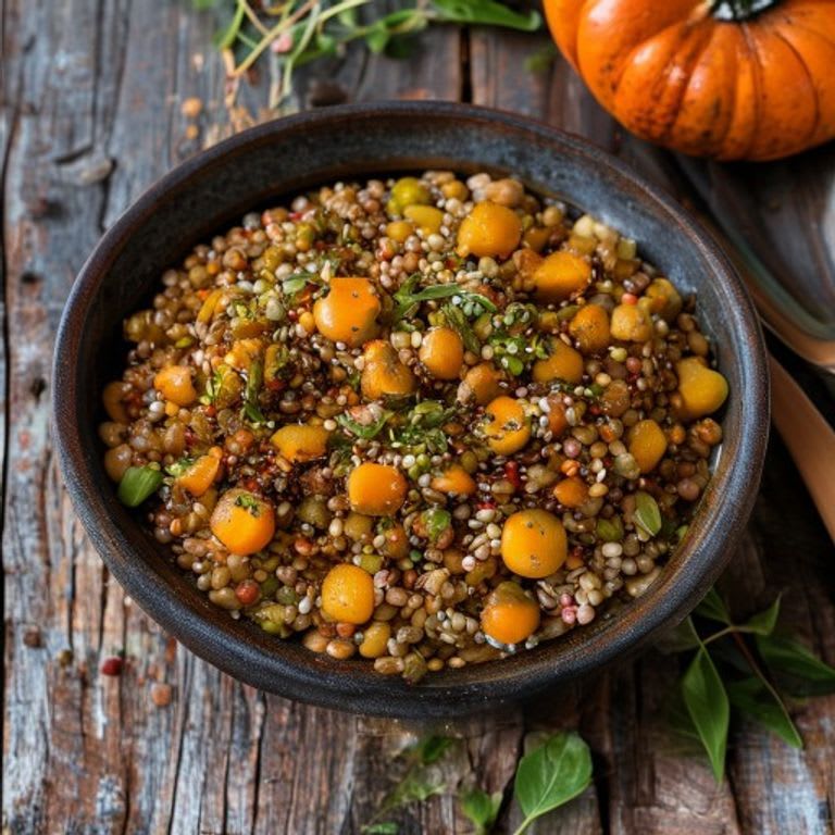 Lentejas estofadas con calabaza y comino