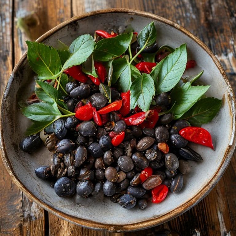 Frijoles con Hoja de Santa y Chile de Árbol