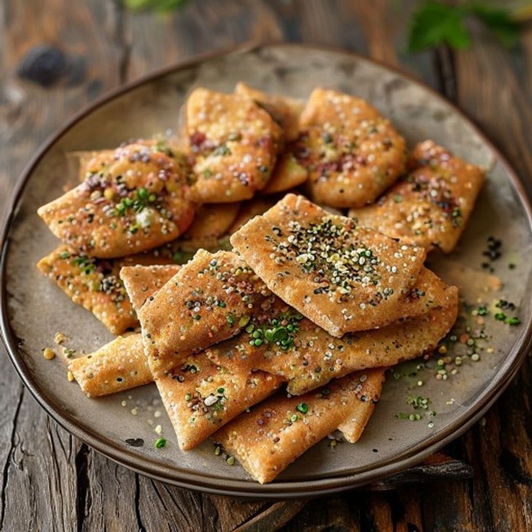 Galletas saladas de harina de garbanzo y linaza