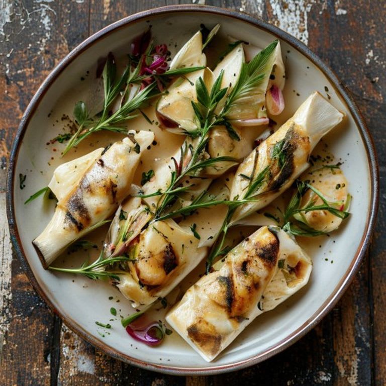 Pescado al papillote con epazote y cebolla morada
