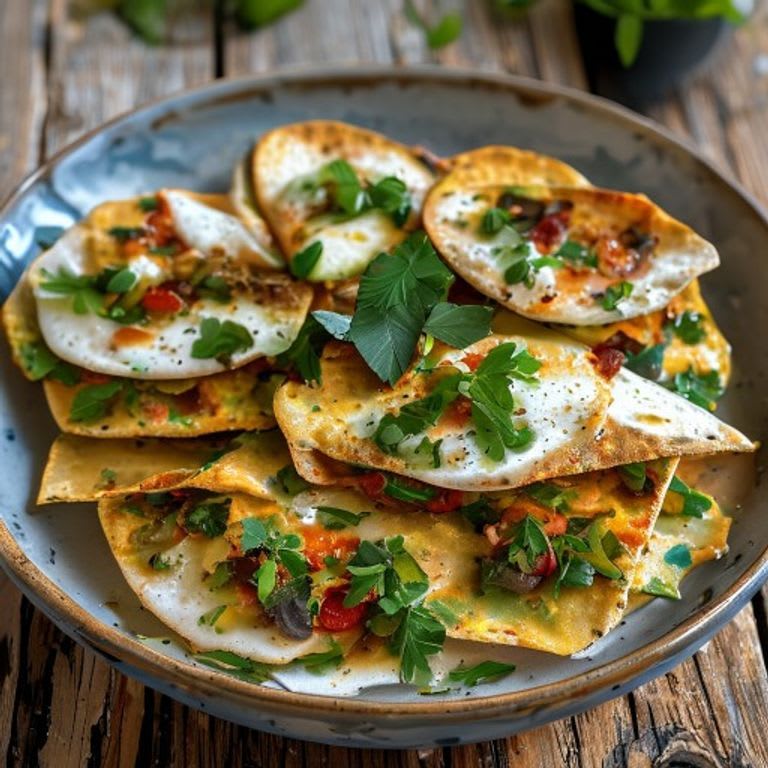 Chilaquiles verdes con tortilla horneada y huevo