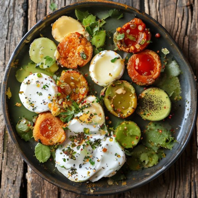 Huevos Rancheros sobre Nopal Asado