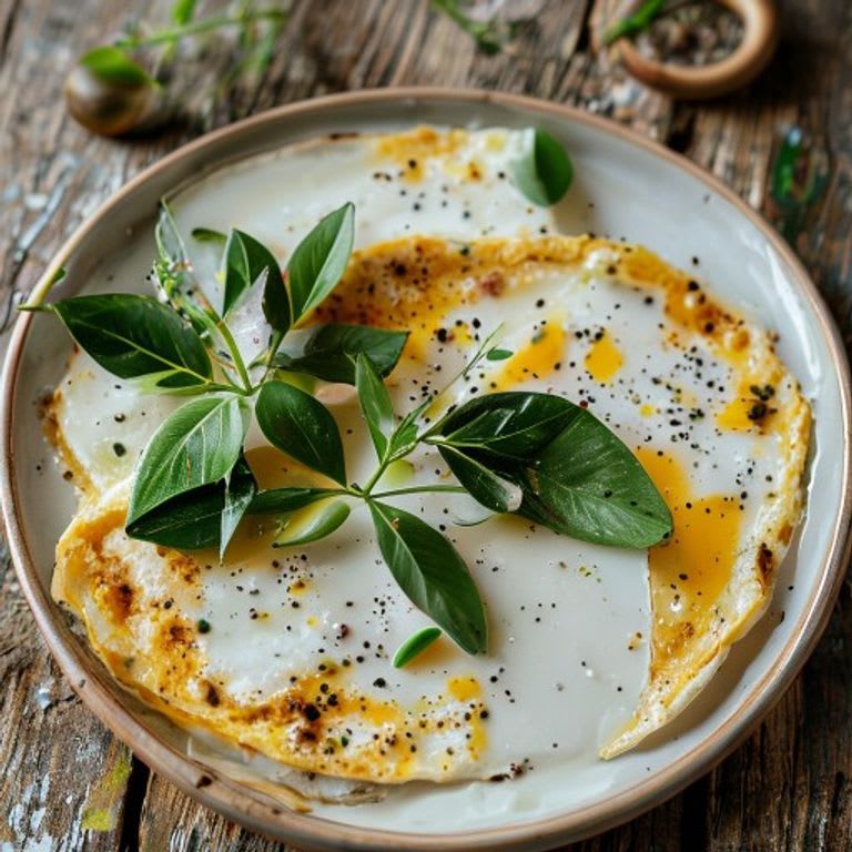Omelet de Claras con Flor de Calabaza y Elote