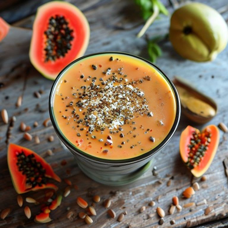 Licuado de Papaya, Linaza y Leche de Almendras