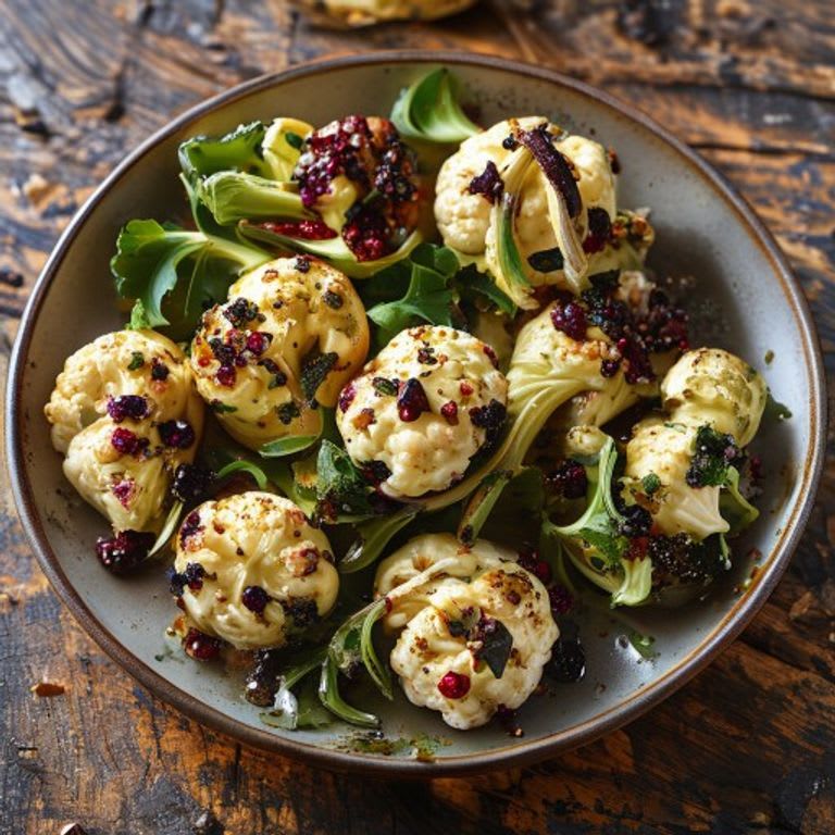 Coliflor rostizada entera con adobo de tres chiles