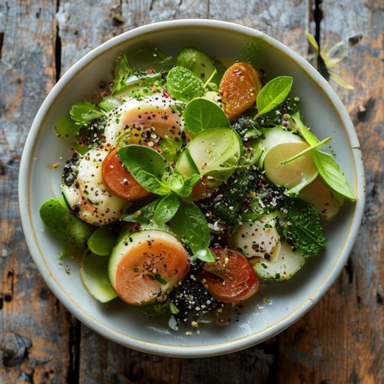 Ensalada de Pepino, Chía y Menta Fresca