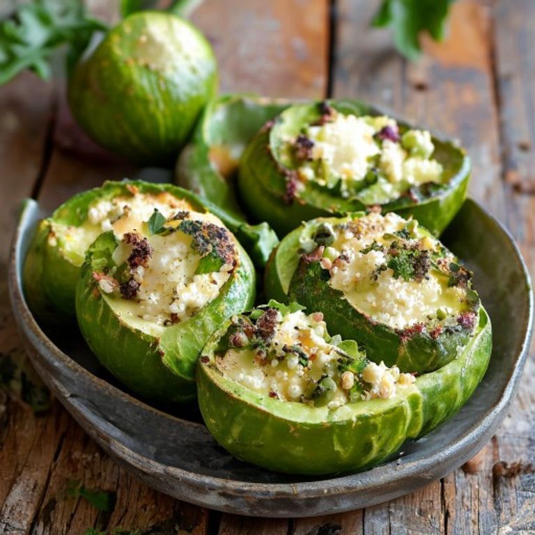 Chayotes Rellenos de Puré de Coliflor al Horno