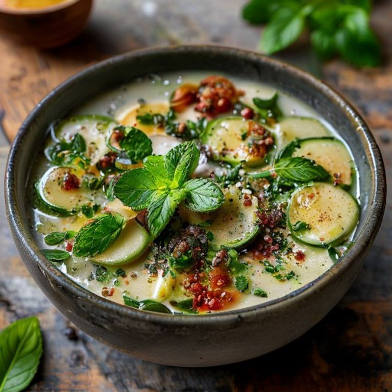 Puré de Calabacita Criolla con Menta y Pimienta