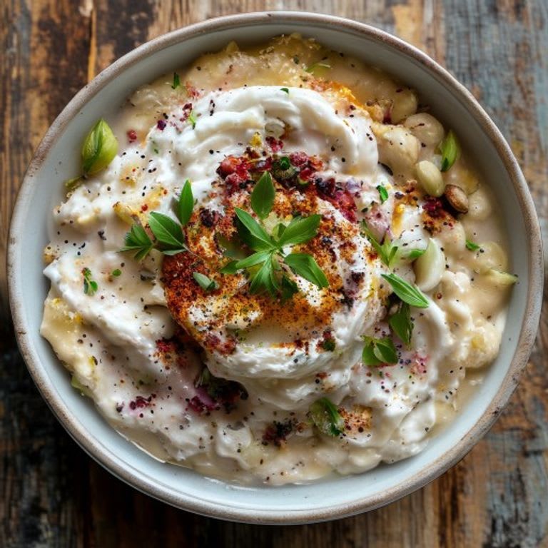 Hummus de frijol blanco con ajo asado y paprika