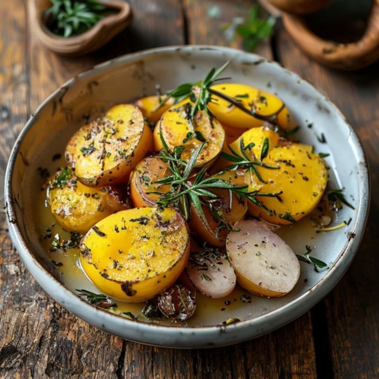 Camote Amarillo Horneado con Romero y Ajo