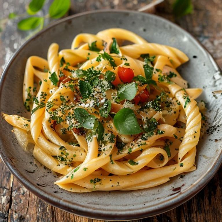 Pasta Integral con Ajo Asado y Perejil Picado