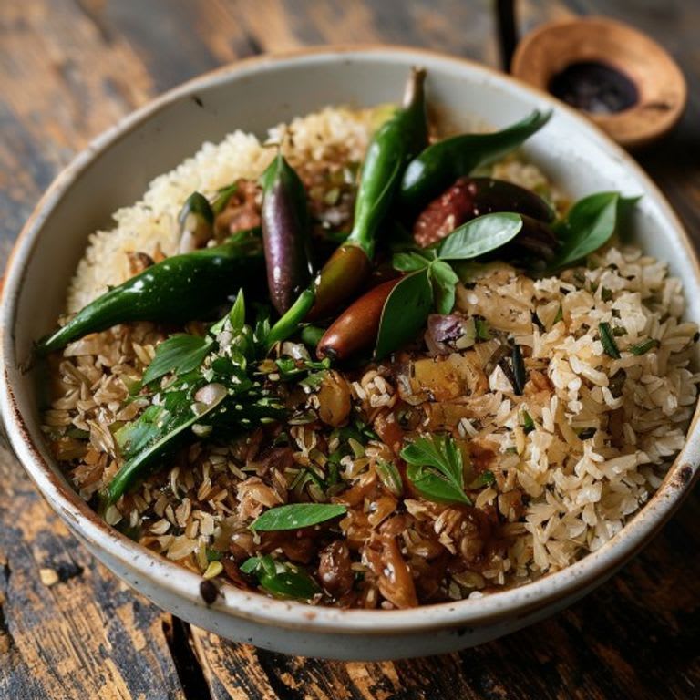 Arroz Integral Verde con Chile Poblano