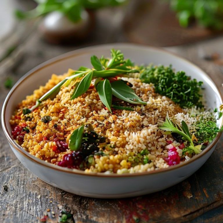 Couscous integral con vegetales de temporada