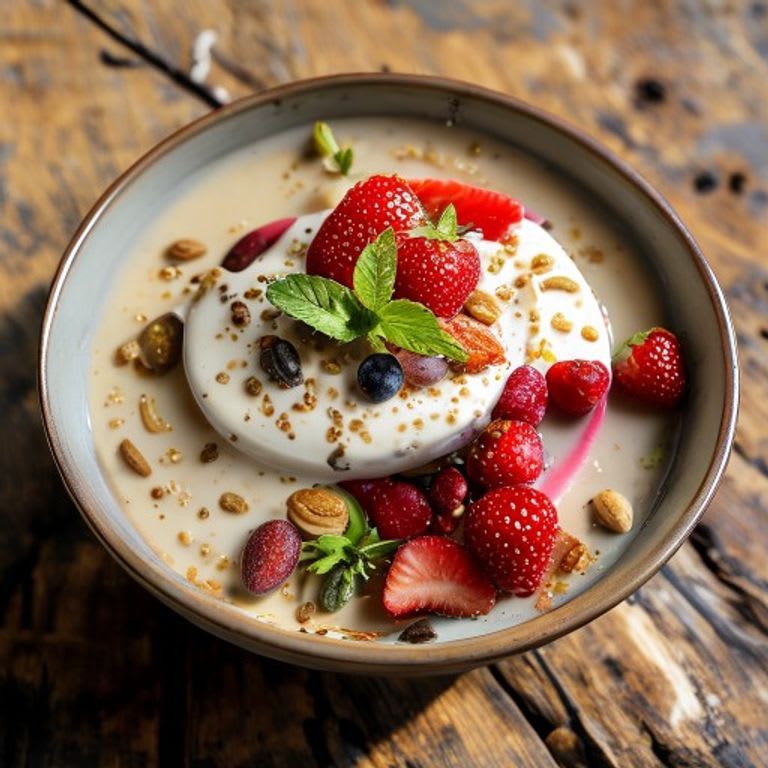 Pudín de Chía con Leche de Almendra y Fresas