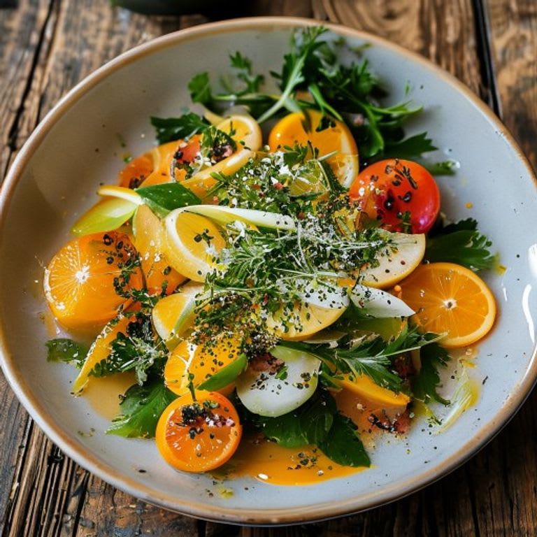 Ensalada de Hinojo y Naranja con Vinagreta Cítrica
