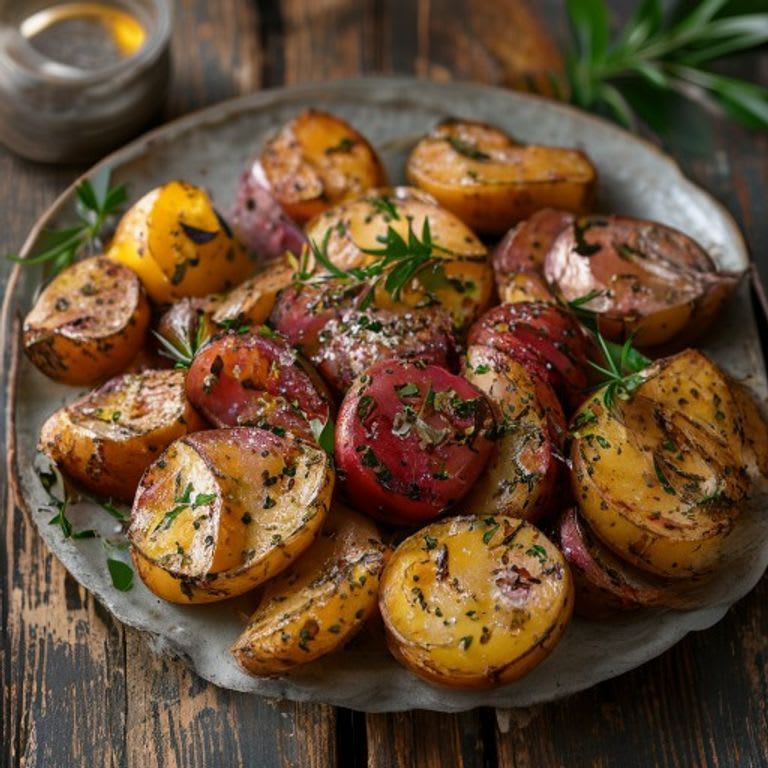 Papas rústicas con ajo y romero al horno
