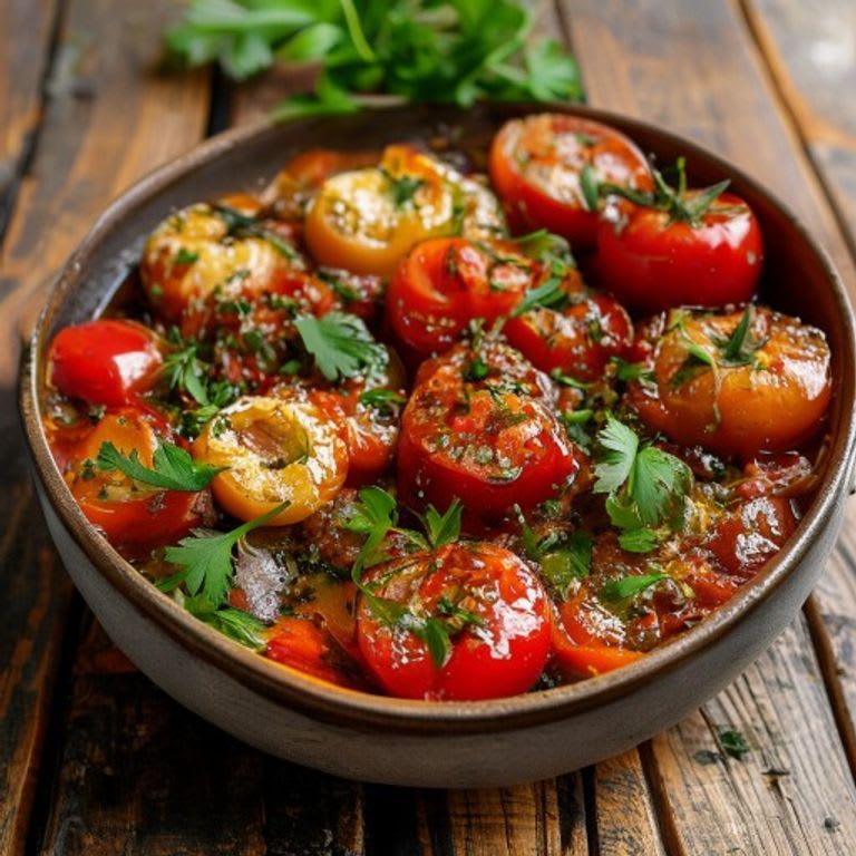 Jitomates Asados con Pesto de Cilantro