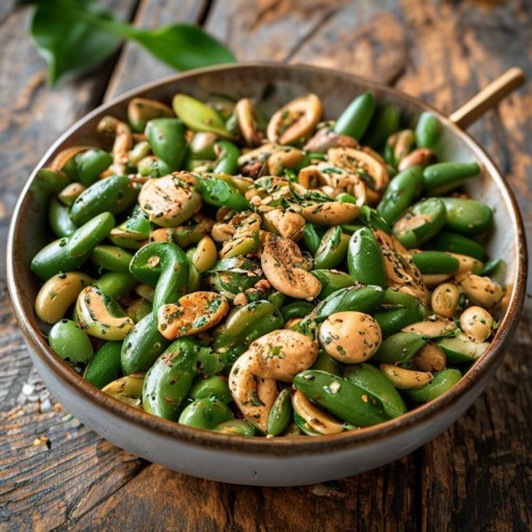 Ejotes con salsa de cacahuate tailandesa